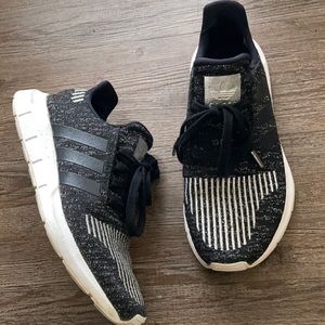 Adidas black and white sneakers
